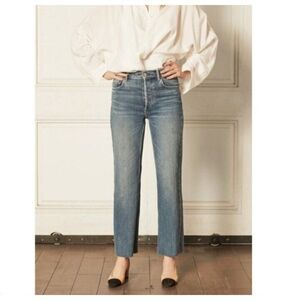 Boyish Jeans The Mickey About Time High‎ Rise Wide Leg Buttton Fly Jeans Size 26